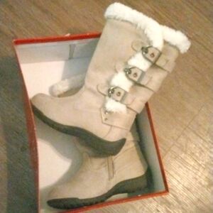 Hot Tomato Neptune /White/Creme toddler boots, 9c